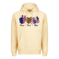 Pina Colada Peace Love Cheer Premium Hoodie - BundleAndBundleShop