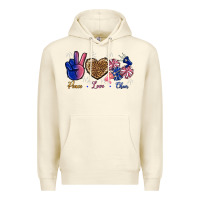 Sandshell Peace Love Cheer Premium Hoodie - BundleAndBundleShop