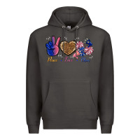 Smoke Peace Love Cheer Premium Hoodie - BundleAndBundleShop
