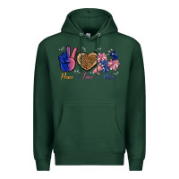 Peace Love Cheer Premium Hoodie | Teevron