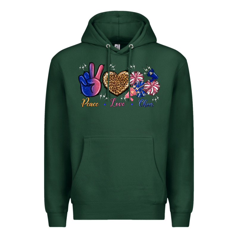 Peace Love Cheer Premium Hoodie by BundleAndBundleShop | Teevron