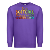 Purple it s a softball thing you wouldn t understand Premium Sweatshirt - MaliasSmallBusiness