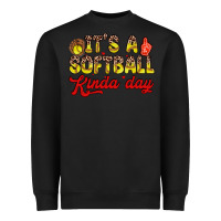 Black it s a softball kinda day Heavyweight Sweatshirt - Zillion Design Studio