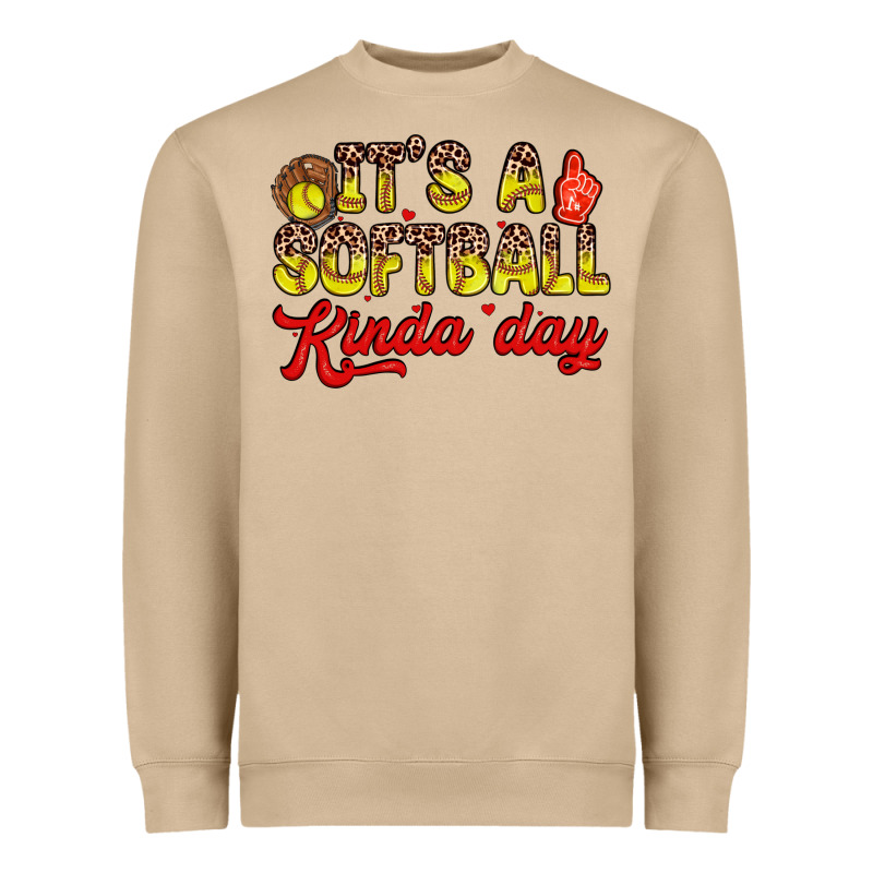 It S A Softball Kinda Day Heavyweight Sweatshirt by Zillion Design Studio | Teevron