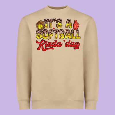 It S A Softball Kinda Day Heavyweight Sweatshirt Designed By Zillion Design Studio