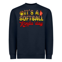 Navy it s a softball kinda day Heavyweight Sweatshirt - Zillion Design Studio