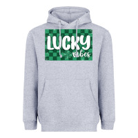Heather Grey lucky vibes Heavyweight Hoodie - MaliasSmallBusiness