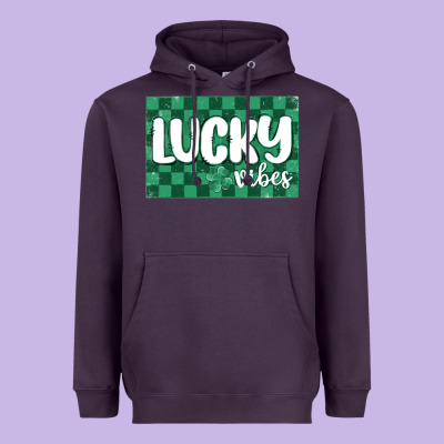 Lucky Vibes Heavyweight Hoodie Designed By Maliassmallbusiness
