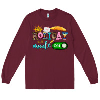 Burgundy holiday mode on Long Sleeve Tee - AdoDesignShop