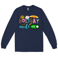 Navy holiday mode on Long Sleeve Tee - AdoDesignShop