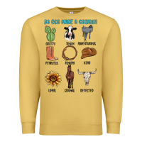 Antique Gold so god made a cowboy Premium Sweatshirt - MaliasSmallBusiness