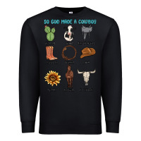 Black so god made a cowboy Premium Sweatshirt - MaliasSmallBusiness
