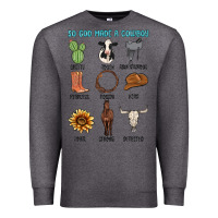 Charcoal Heather so god made a cowboy Premium Sweatshirt - MaliasSmallBusiness