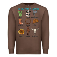 Chestnut so god made a cowboy Premium Sweatshirt - MaliasSmallBusiness