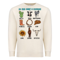 Sandshell so god made a cowboy Premium Sweatshirt - MaliasSmallBusiness