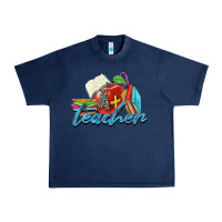 Navy a  teacher Urban Heavy Tee - Zillion Design Studio