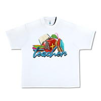 White a  teacher Urban Heavy Tee - Zillion Design Studio