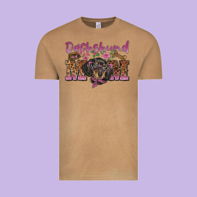 Dachshund Mom Vintage Tee Designed By Barkaloodesign