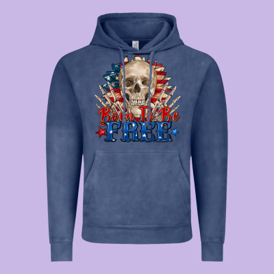 Born To Be Free Skeleton Vintage Hoodie Designed By Zillion Design Studio