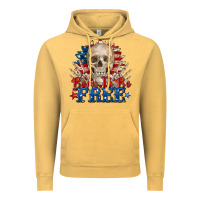 Vintage Mustard born to be free skeleton Vintage Hoodie - Zillion Design Studio