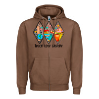 Chestnut teach love inspire Zipper Hoodie - JahusDesignShop