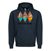 Navy teach love inspire Zipper Hoodie - JahusDesignShop