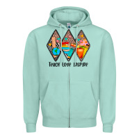 Seafoam teach love inspire Zipper Hoodie - JahusDesignShop