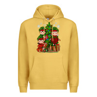 Antique Gold Mimi Elf, Mama Elf, Child Elf Christmas Premium Hoodie - BundleAndBundleShop