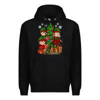Black Mimi Elf, Mama Elf, Child Elf Christmas Premium Hoodie - BundleAndBundleShop