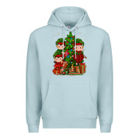 Blue Mist Mimi Elf, Mama Elf, Child Elf Christmas Premium Hoodie - BundleAndBundleShop