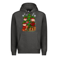 Charcoal Heather Mimi Elf, Mama Elf, Child Elf Christmas Premium Hoodie - BundleAndBundleShop