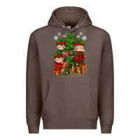 Coffee Mimi Elf, Mama Elf, Child Elf Christmas Premium Hoodie - BundleAndBundleShop