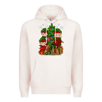 Pale Pink Mimi Elf, Mama Elf, Child Elf Christmas Premium Hoodie - BundleAndBundleShop