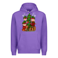 Purple Mimi Elf, Mama Elf, Child Elf Christmas Premium Hoodie - BundleAndBundleShop