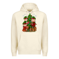 Sandshell Mimi Elf, Mama Elf, Child Elf Christmas Premium Hoodie - BundleAndBundleShop