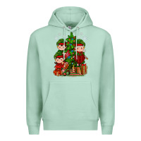 Seafoam Mimi Elf, Mama Elf, Child Elf Christmas Premium Hoodie - BundleAndBundleShop