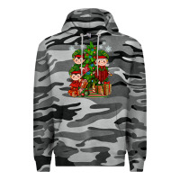 Slate Camo Mimi Elf, Mama Elf, Child Elf Christmas Premium Hoodie - BundleAndBundleShop