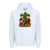 White Mimi Elf, Mama Elf, Child Elf Christmas Premium Hoodie - BundleAndBundleShop