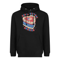 Black happy birthday america Heavyweight Hoodie - MaliasSmallBusiness