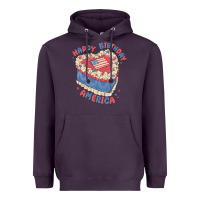 Plum happy birthday america Heavyweight Hoodie - MaliasSmallBusiness