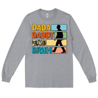 Heather Grey dada daddy dad bruh Long Sleeve Tee - AdoDesignShop