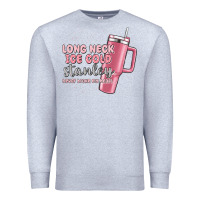 Heather Grey long neck ice cold stanley never broke my heart Premium Sweatshirt - MaliasSmallBusiness