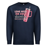 Navy long neck ice cold stanley never broke my heart Premium Sweatshirt - MaliasSmallBusiness