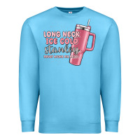 Ocean Blue long neck ice cold stanley never broke my heart Premium Sweatshirt - MaliasSmallBusiness