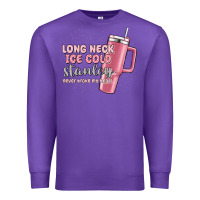 Purple long neck ice cold stanley never broke my heart Premium Sweatshirt - MaliasSmallBusiness