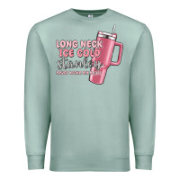 Seafoam long neck ice cold stanley never broke my heart Premium Sweatshirt - MaliasSmallBusiness