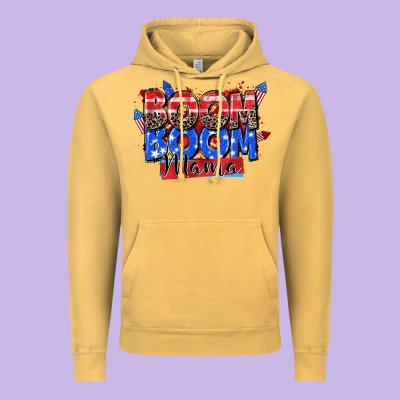 Boom Boom Mama Vintage Hoodie Designed By Zillion Design Studio