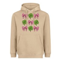 Mushroom coquette bow clover st. patrick's day Heavyweight Hoodie - MaliasSmallBusiness