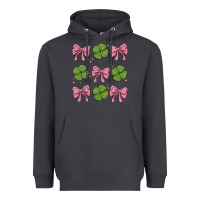 Smoke coquette bow clover st. patrick's day Heavyweight Hoodie - MaliasSmallBusiness