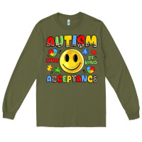 Army Green autism acceptance Long Sleeve Tee - JahusDesignShop